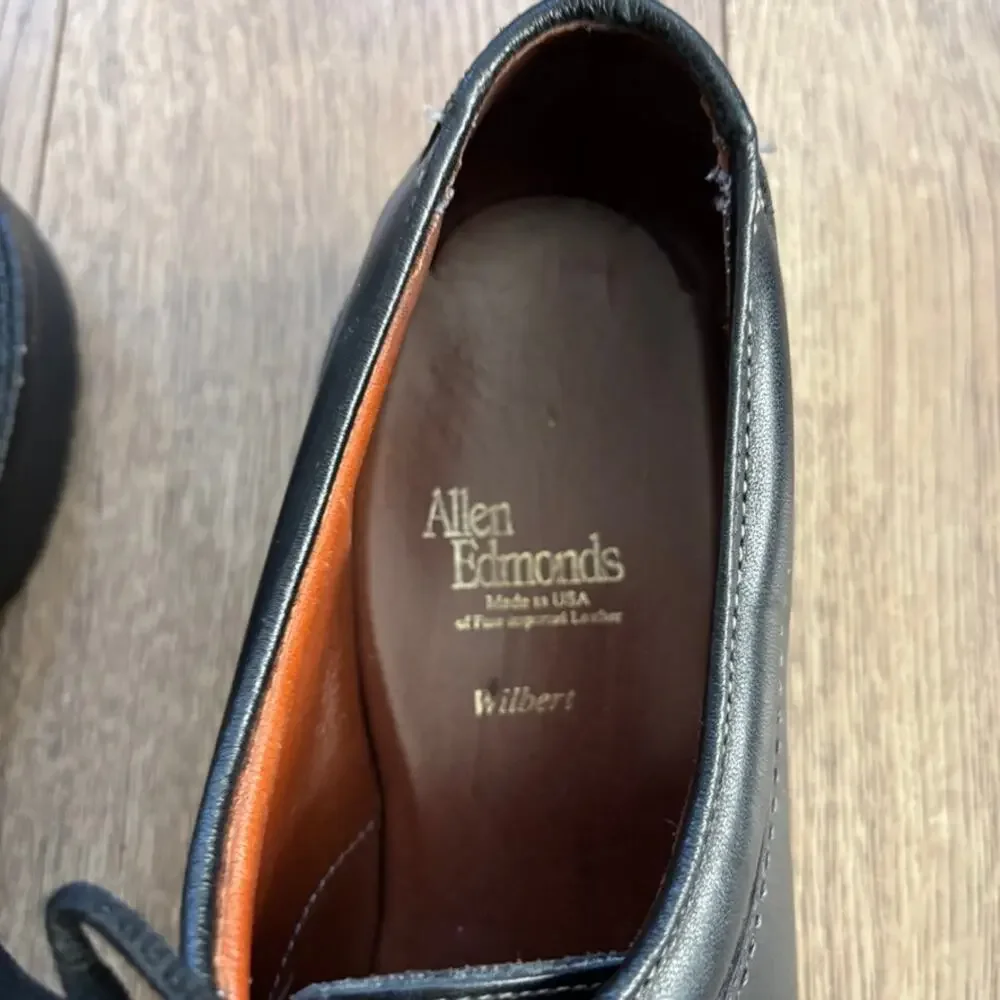 Allen Edmonds Wilbert Black Leather Loafers Size 10
